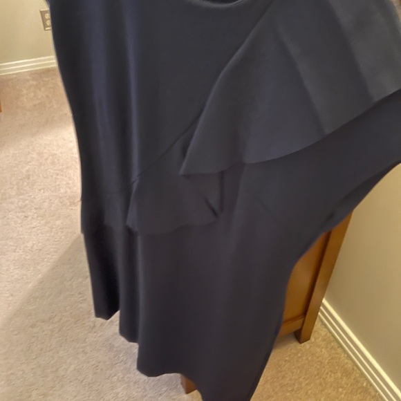 Banana Republic Navy Dress, size 12, ruffle front! - Picture 4 of 8